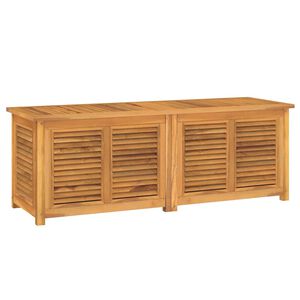 vidaXL Tr&auml;dg&aring;rdsl&aring;da med p&aring;se 150x50x55 cm massiv teak