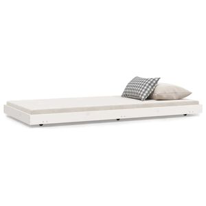 vidaXL S&auml;ngram utan madrass vit 90x190 cm massiv furu