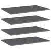 vidaXL Hyllplan 4 st gr&aring; h&ouml;gglans 80x50x1,5 cm konstruerat tr&auml;