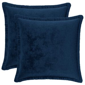 vidaXL Kasta Kudde 2 st HOUTEN M&ouml;rkbl&aring; 30 x 30 cm Flanell