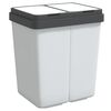 vidaXL Dubbel sophink vit 2x25 L