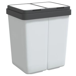 vidaXL Dubbel sophink vit 2x25 L