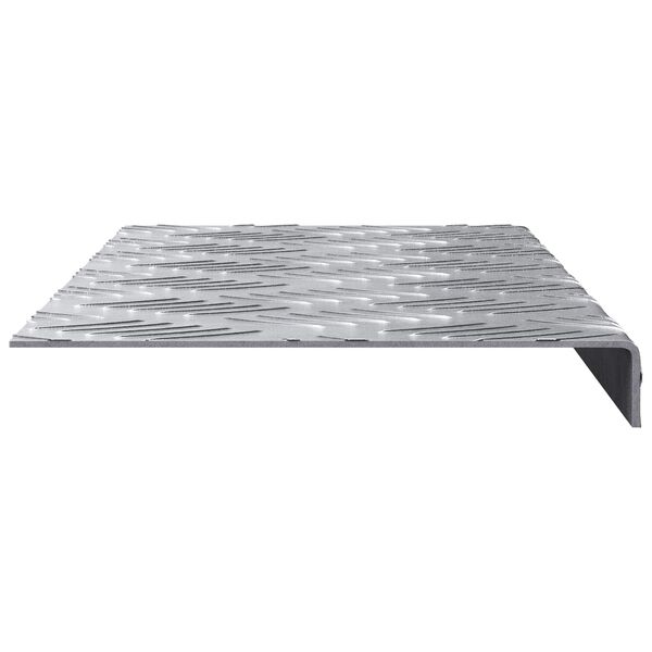 vidaXL Trappsteg Rektangul&auml;r 5 pcs Silver 60 x 18 cm Aluminium