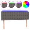 vidaXL S&auml;nggavel LED gr&aring; 144x5x78/88 cm konstl&auml;der
