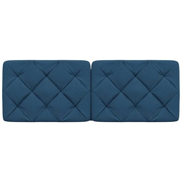 vidaXL Headboard Cushion Blue 120 cm Fabric