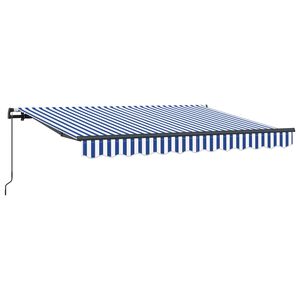 vidaXL Utf&auml;llbar markis Bl&aring; 250 x 200 cm tyg