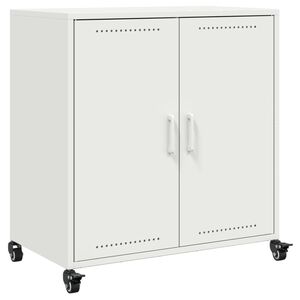vidaXL Sk&auml;nk vit 68x39x72 cm st&aring;l