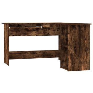 vidaXL H&ouml;rnskrivbord r&ouml;kf&auml;rgad ek 120x140x75 cm konstruerat tr&auml;