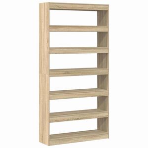 vidaXL Boksk&aring;p 6 niv&aring;er 100 x 30 x 198 cm Konstruerat tr&auml; Sonoma-ek