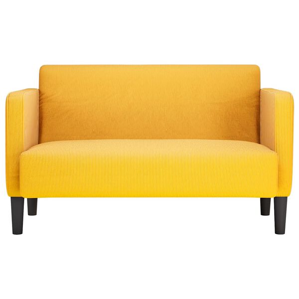 vidaXL Loveseat soffa ljusgul 109 cm manchestertyg