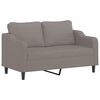vidaXL 2-sits soffa med prydnadskuddar taupe 140 cm tyg