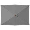 vidaXL Trädgårdsparasoll med trästång 150x200 cm antracit