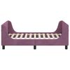 vidaXL Barnsängram med sänggavel Lila 80 x 160 cm Sammet