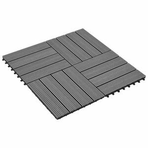 vidaXL Terrassplattor 22 pcs Gr&aring; 30 x 30 cm WPC