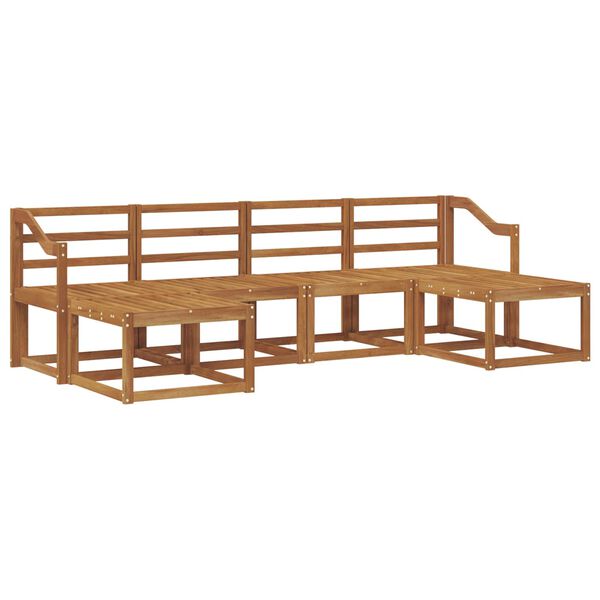 vidaXL Utomhussoffset 6 pcs Naturf&auml;rg Konstruerat tr&auml;