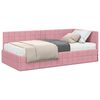 vidaXL H&ouml;rn S&auml;ngram med Madrass 2 st Rosa 90 x 200 cm Sammet