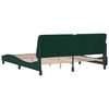 vidaXL Bed Frame without Mattress Dark Green 180x200 cm Velvet