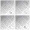 vidaXL Trappsteg 4 st 20 x 20 cm Silver Aluminium Fyrkantig