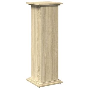 vidaXL Piedestal med f&ouml;rvaring sonoma-ek 31x30x90 cm konstruerat tr&auml;