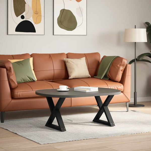 vidaXL Soffbordsben 2 st svarta 50x(42-43,3) cm stål