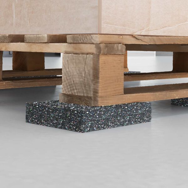 vidaXL Gummirulle Svart Gummi