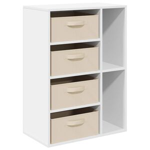 vidaXL Sideboard med l&aring;da Vit 60 x 33,5 x 84 cm