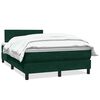 vidaXL Rams&auml;ng med madrass m&ouml;rkgr&ouml;n 120x210 cm sammet
