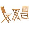 vidaXL Trädgårds Bistro Set 3 pcs Brun massivt akacia