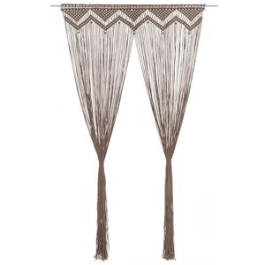 vidaXL Gardin makram&eacute; taupe 140x240 cm bomull