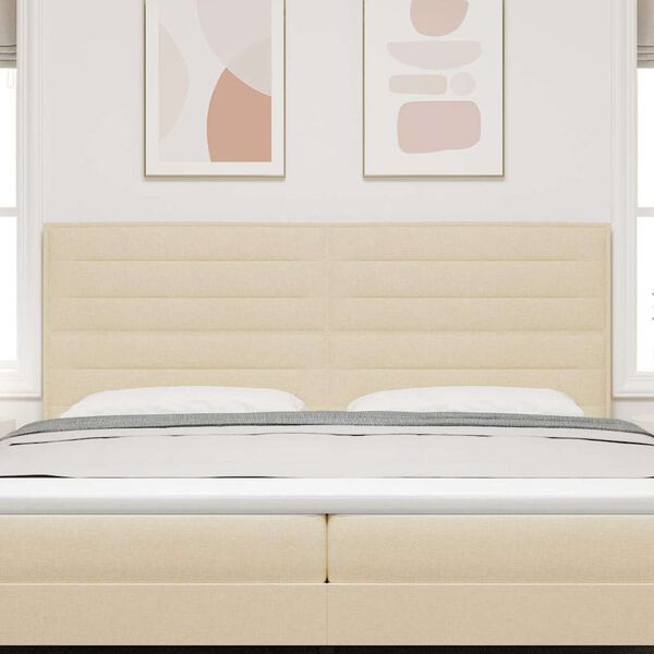 vidaXL Huvudgavel med huvudgavel Kr&auml;m 200 cm Konstl&auml;der