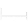vidaXL Sängram med huvudgavel och fotgavel vit metall 120x200 cm