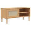 vidaXL Tv-b&auml;nk SENJA rottinglook brun 106x40x49 cm massiv furu