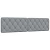 vidaXL Headboard Cushion Light Grey 200 cm Fabric
