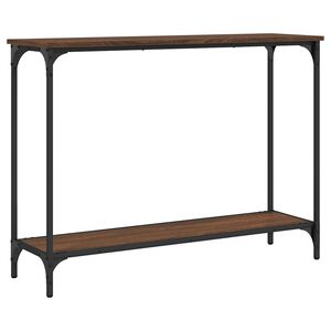 vidaXL Avlastningsbord brun ek 101x30,5x75 cm konstruerat tr&auml;