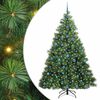 vidaXL Konstgjord julgran med 300 LED-lampor Gr&ouml;n 210 cm PE och PVC