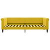 vidaXL Dagb&auml;dd utdragbar med l&aring;dor gul 90x200 cm sammet