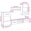vidaXL TV-möbler 5 delar med LED-belysning sonoma-ek konstruerat trä