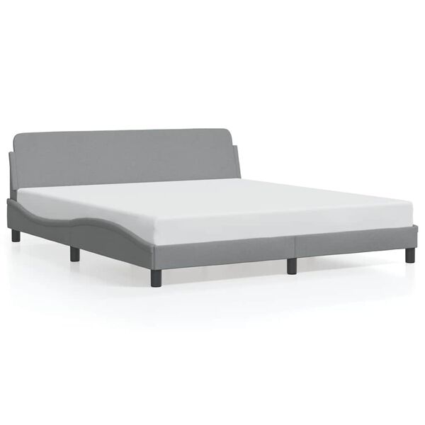 vidaXL Bed Frame "Dover" Light Grey 180x200 cm Fabric