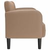 vidaXL Loveseat soffa cappuccino 110 cm konstl&auml;der