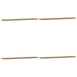 vidaXL V&auml;gghyllor 4 st artisan ek 60x20x1,5 cm konstruerat tr&auml;