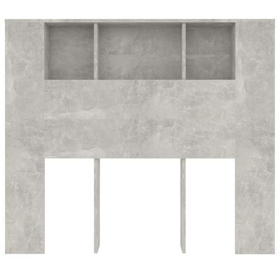 vidaXL Sänggavel med förvaring betonggrå 120x18,5x102,5 cm