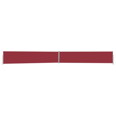 vidaXL Infällbar sidomarkis 140x1200 cm röd