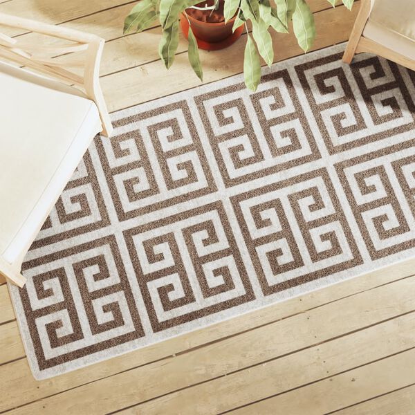 vidaXL Matta kort lugg flerf&auml;rgad inomhus/utomhus 80x300 cm halkfri