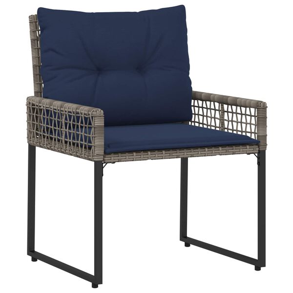 vidaXL Utem&ouml;belset med kudde st&aring;l