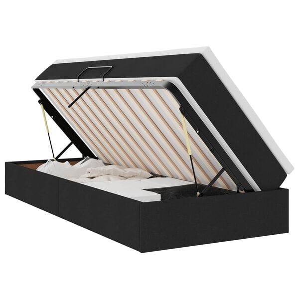 vidaXL F&ouml;rvaringss&auml;ng med madrass Svart 100 x 200 cm Polyester
