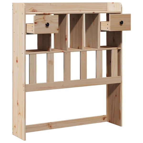 vidaXL Huvudgavel med hyllor 100 cm massiv furu