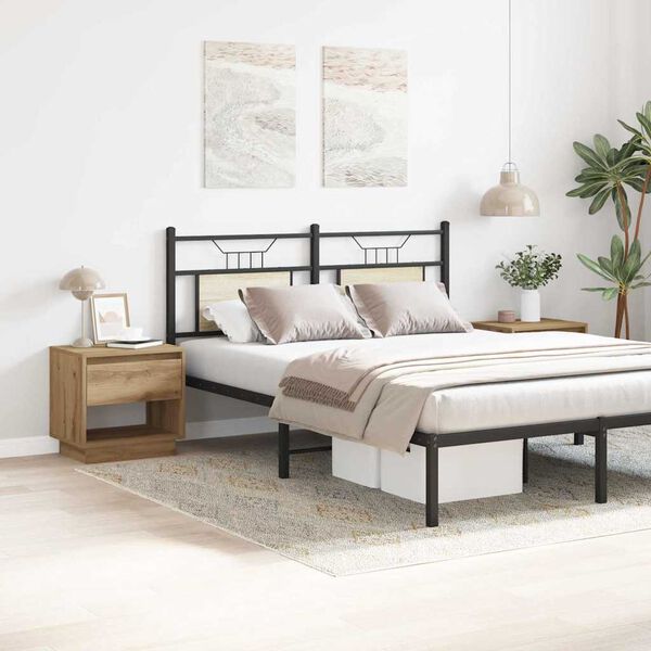 vidaXL Nattduksbord 2 pcs Artisan Ek 45 x 34 x 44 cm Konstruerat tr&auml;