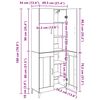 vidaXL Sk&aring;p V&auml;ggmonterad Svart Ek 69,5 x 34 x 180 cm Konstruerat tr&auml;
