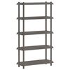vidaXL Hyllsystem 5 niv&aring;er 100 x 40 x 177 cm PP Ljusgr&aring;