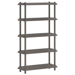 vidaXL Hyllsystem 5 niv&aring;er 100 x 40 x 177 cm PP Ljusgr&aring;
